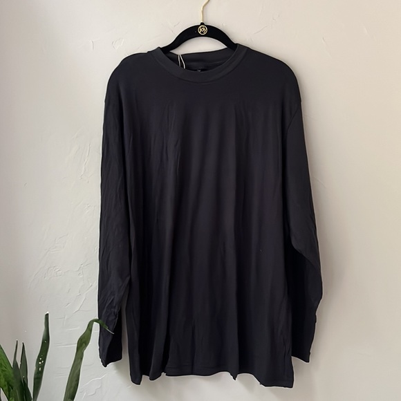 🖤SKIMS BOYFRIEND LONG SLEEVE T SHIRT IN ONYX S XL - Picture 4 of 5